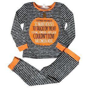 Halloween pumpkin Pajama PJs pants set Trick or Treat 2T/3T/ NWOT